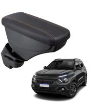 Apoio De Braço Citroen Aircross Couro Grafite Costura Marrom