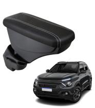 Apoio De Braço Citroen Aircross Couro Preto Costura Branca