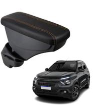 Apoio De Braço Citroen Aircross Couro Preto Costura Laranja Apoio De Braço Citroen Aircross Couro Preto Costura Laranja