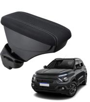 Apoio De Braço Citroen Aircross Tecido Preto Costura Cinza