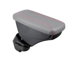 Apoio De Braço Citroen C3 Couro Cinza Costura Vermelha Apoio De Braço Citroen C3 Couro Cinza Costura Vermelha