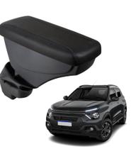 Apoio De Braço Citroen C3 Couro Preto Costura Preta