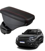 Apoio De Braço Citroen C3 Couro Preto Costura Vermelha Apoio De Braço Citroen C3 Couro Preto Costura Vermelha