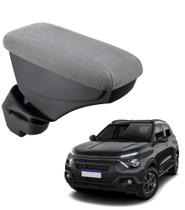 Apoio De Braço Citroen C3 Tecido Cinza Costura Branca