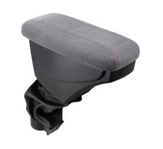 Apoio De Braço Cronos Tecido Cinza Cost. Vermelha