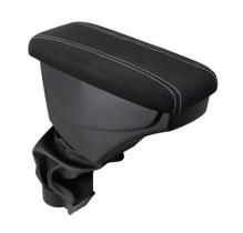 Apoio De Braço Cronos Tecido Preto Cost. Branca