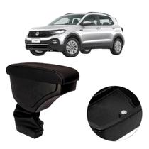 Apoio De Braço Encosto Volkswagen T-cross 2019 Até 2021 Couro Preto Linha Cinza