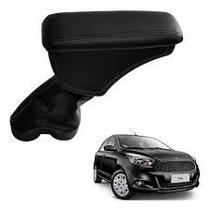 Apoio de braço Ford Ka material sintético preto c/costura azul Apoio de braço Ford Ka material sintético preto c/costura azul