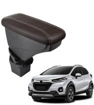 Apoio De Braço Honda Wr-v Couro Marrom Costura Branca Apoio De Braço Honda Wr-v Couro Marrom Costura Branca
