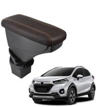 Apoio De Braço Honda Wr-v Couro Marrom Costura Marrom
