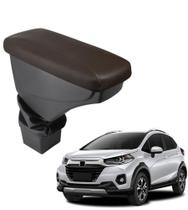 Apoio De Braço Honda Wr-v Couro Marrom Sem Costura