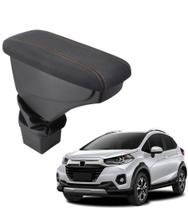 Apoio De Braço Honda Wr-v Tecido Grafite Costura Laranja Apoio De Braço Honda Wr-v Tecido Grafite Costura Laranja