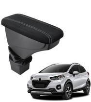 Apoio De Braço Honda Wr-v Tecido Preto Costura Branca Apoio De Braço Honda Wr-v Tecido Preto Costura Branca