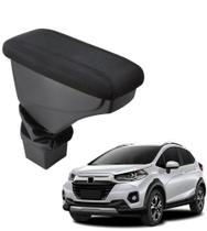 Apoio De Braço Honda Wr-v Tecido Preto Costura Preta
