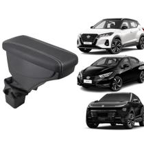 Apoio De Braço Nissan Kicks Couro Grafite Costura Branca Apoio De Braço Nissan Kicks Couro Grafite Costura Branca