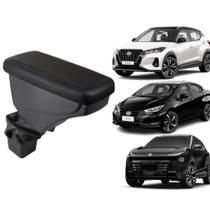 Apoio De Braço Nissan Kicks Couro Preto Costura Preta Apoio De Braço Nissan Kicks Couro Preto Costura Preta
