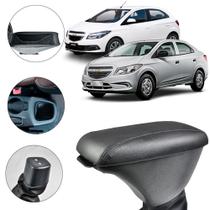 Apoio De Braço Onix Plus/ Hatch 2021/2023 Prisma 2012/2020 Preto Costura Preto