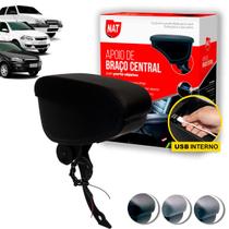 Apoio de Braço Palio Siena Strada 1996 Até 2012 E Uno 1984 Até 2012 C/ Usb - Suporte Curvo