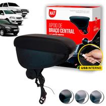 Apoio de Braço Palio Siena Strada 1996 Até 2012 E Uno 1984 Até 2012 C/ Usb - Suporte Reto