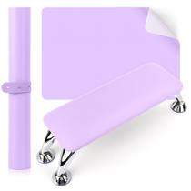 Apoio de braço para unhas de acrílico com tapete de mesa LIONVISON Purple Apoio de braço para unhas de acrílico com tapete de mesa LIONVISON Purple
