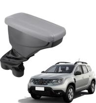 Apoio De Braço Renault Duster Couro Cinza Costura Cinza