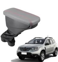Apoio De Braço Renault Duster Couro Cinza Costura Vermelha Apoio De Braço Renault Duster Couro Cinza Costura Vermelha