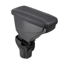 Apoio De Braço Renault Duster Couro Grafite Costura Branca