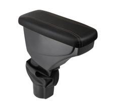 Apoio De Braço Renault Duster Couro Preto Costura Marrom