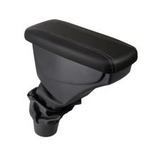 Apoio De Braço Renault Duster Couro Preto Costura Marrom
