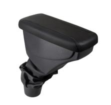 Apoio De Braço Renault Duster Couro Preto Costura Preta
