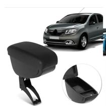 Apoio de Braço Renault Logan/Sandero 07/... Ecologico Preto com Linha Preta