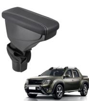 Apoio De Braço Renault Oroch Couro Grafite Costura Branca Apoio De Braço Renault Oroch Couro Grafite Costura Branca
