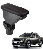 Apoio De Braço Renault Oroch Couro Preto Costura Vermelha Apoio De Braço Renault Oroch Couro Preto Costura Vermelha