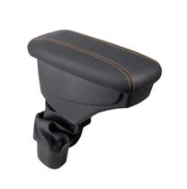 Apoio De Braço Tracker Couro Grafite Costura Laranja