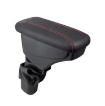 Apoio De Braço Tracker Couro Grafite Costura Vermelha