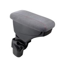 Apoio De Braço Tracker Tecido Cinza Costura Vermelha