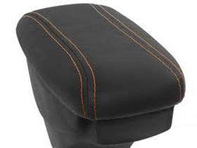 Apoio de braço Tracker tecido preto com a costura laranja