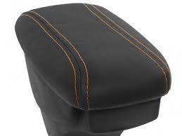 Apoio de braço Tracker tecido preto com a costura laranja Apoio de braço Tracker tecido preto com a costura laranja