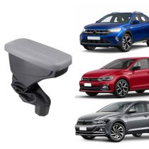 Apoio De Braço Volkswagen Polo Couro Cinza Costura Cinza