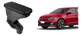 Apoio De Braço Volkswagen Polo Couro Preto Costura Preta