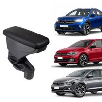 Apoio De Braço Volkswagen Polo Couro Preto Sem Costura
