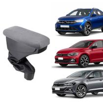 Apoio De Braço Volkswagen Polo Tecido Cinza Sem Costura