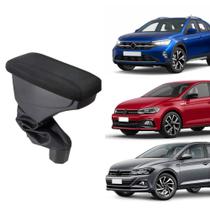 Apoio De Braço Volkswagen Polo Tecido Preto Costura Preta