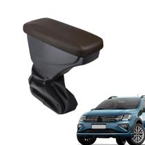 Apoio De Braço Vw Saveiro Couro Marrom Sem Costura