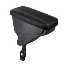 Apoio De Braço Vw Saveiro Couro Preto Costura Cinza