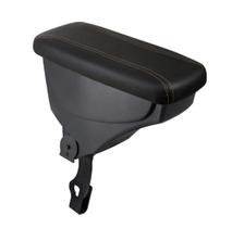 Apoio De Braço Vw Saveiro Couro Preto Costura Marrom