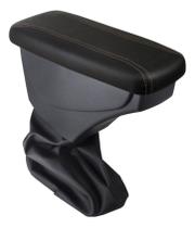 Apoio De Braço Vw Saveiro Couro Preto Costura Marrom