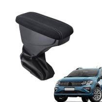 Apoio De Braço Vw Saveiro Tecido Preto Costura Cinza