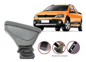 Apoio De Braço Vw Saveiro Tecido Preto Sem Costura