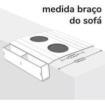 Apoio De Copos E Controle Para Braço Sofá Mdf - Atlético Min - Kadê